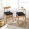 Set of 2 Outdoor Indoor Chair Cushions with Thick Cotton Filling and Reversible Design
